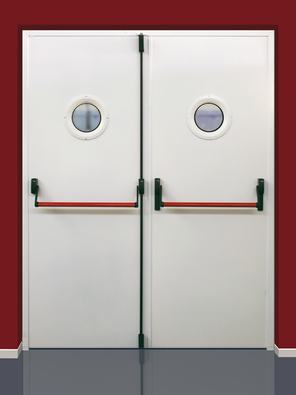 portes de sécurité porte coupe-feu a 2 vantaux